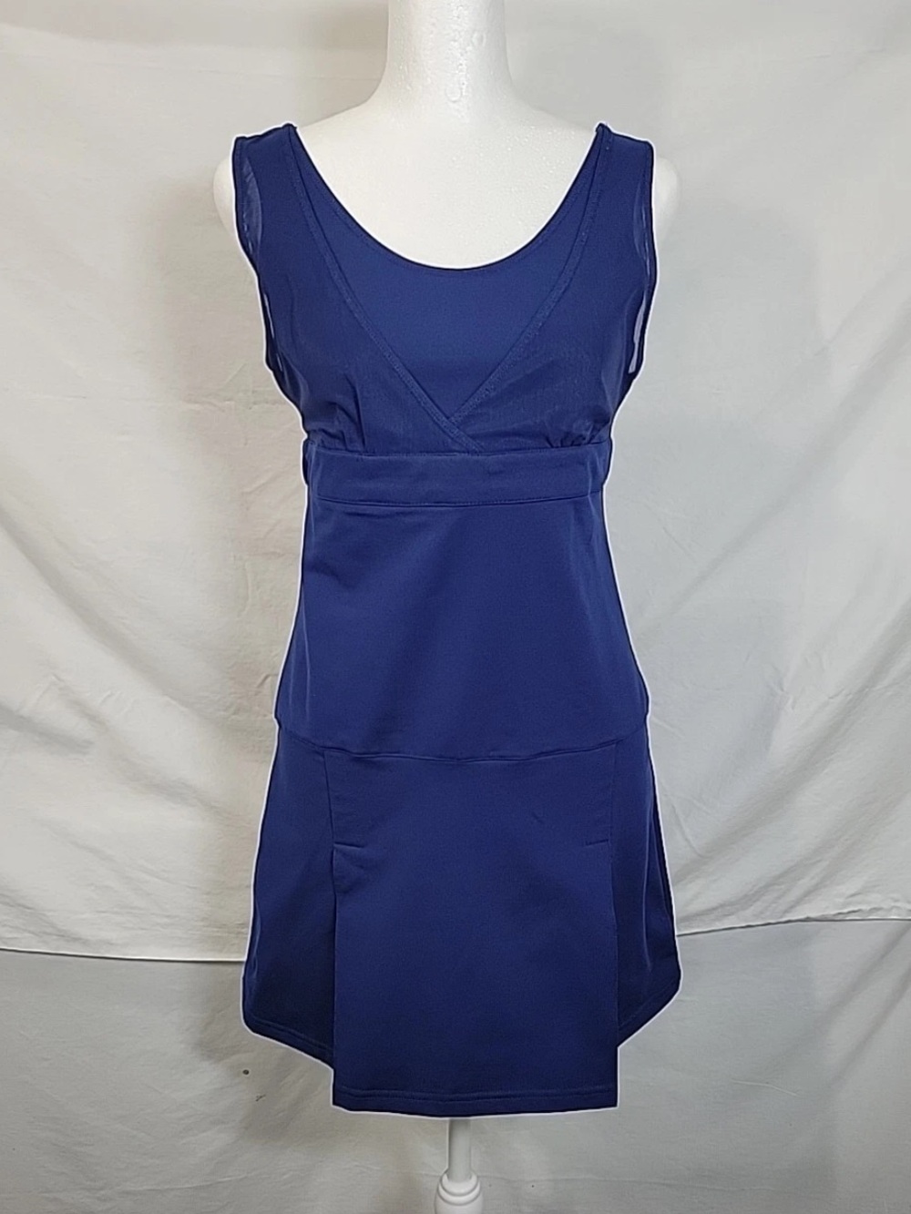 Athleta Activewear Dress Navy Mesh Overlay Top Pleated Women S Tennis